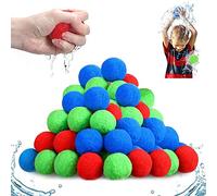 30 Pièces Balles à Eau Réutilisables, 30/40/50 Pcs Remplissage Rapide Bombe a Eau Ballon, Bombe à Eau Splash Balle pour Jouets Aquatiques Enfants en Plein Air Fête D'été Jeux Piscines D'eau Plage