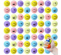 30 Pièces Balles Anti-Stress Balles de Visage Drôle de Sourire, 5CM Balles en Mousse, Balles Émotions, Jouets à Presser pour Enfants/Adultes pour Soulager Le Stress (Sourire visage-5CM, 30)