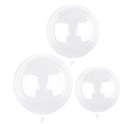 30 Pièces Ballons Bobo Set, Ballons Transparents pour Décoration de Fête d'Anniversaire, Bulles Ballons Géant pour Noël, Mariage (18/20/24pouces)