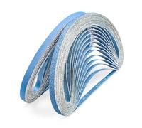 30 Pièces Bandes abrasives 9 x 533 mm, 6 x Grain 60/80/100/120/240/320 | Corindon Zirconium Papier Abrasif, pour Ponceuse à Bande Proxxon - Ponçage Métal, Bois & dérouillage
