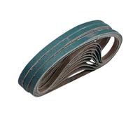 30 pièces bandes abrasives en alumine fondue zircone 9x533mm, bandes abrasives en tissu Polyester for polissage des métaux(80)