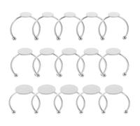 30 Pièces Base de Bague Ronde Réglable en Acier Inoxydable | Plateau Plat à Coller, Maintien Sûr pour Cabochons, Usage Atelier Créatif, pour Résine et Créations