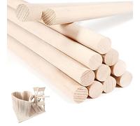 30 Pièces Batonnet en Bois,Baguette Bois,Baton en Bois,Tige en Bois,Tiges longues en Bambou,pour Faire de L'artisanat,Des Décorations et Du Bricolage,30cm x 6mm