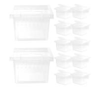 30 Pièces Boîte D'élevage pour Reptiles Transparente | Plastique, Couvercle Sécurisé et Fenêtres Transparentes, Structure Stable pour Serpents et Lézards