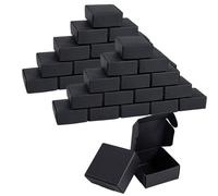 30 pièces boîtes à savon carrées noires boîtes à dragées avec fenêtre transparente mini emballage de savon pour anniversaire noël boulangerie bonbons bricolage artisanat, petits bonbons