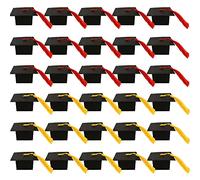 30 Pièces Bonbons Boîtes Cadeau, Graduation Félicitations Boîtes Cadeau, Graduation Cap Boîtes Cadeau, Coffret Cadeau Chapeau Graduation, Avec Glands, Décoration Fête Remise Diplômes (2 Couleurs)