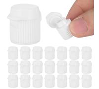 30 Pièces Bouchon de Dentifrice M13 en Plastique Blanc à Clapet vissé | Format 1,5x1,5x1,7cm, Fermeture Auto-Étanche, Accès Rapide, Remplacement Pratique Lors des Déplacements