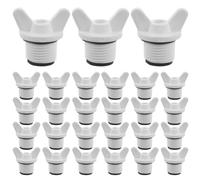 30 Pièces Bouchon de Tuyau D’irrigation Plastique à Filetage Mâle | Capuchon à Joint Torique, Prise à Ailettes Facile, pour Tube Poly et Arroseurs
