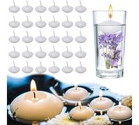 30 Pièces Bougie Flottante Blanc, Bougie Blanche pour Centres de Table Bougies Chauffe-Plat Chaudes Flottantes Bougies Flottantes pour Fête de Mariage Piscine Spa Saint-Valentin Noël