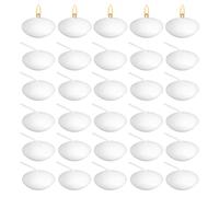 30 Pièces Bougies Flottantes Non Parfumées pour Centres de Table Bougies Chauffe-Plat Floating Candles Bougies Décoratives pour Fête de Mariage Piscine Spa Saint-Valentin Noël