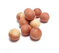 30 Pièces Boules de Cèdre Naturel Boules de Cèdre Rouge Aromatique à Mites en Bois Rafraîchissant et Désodorisant Anti-Mites en Bois de Cèdre