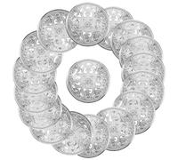 30 Pièces Boutons Métalliques Creux Argentés Ronds 25mm | Style Moderne Minimaliste, Finition Soignée Antirouille, pour Couturières et Artisanes du Cuir, Projets Maison Décoratifs