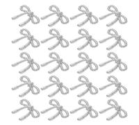 30 Pièces Breloques pour Ongles 3d Nœud en Alliage, Style Kawaii | Charme à Dos Plat, Finition Brillante et Lisse, pour Gel ou Acrylique, Décoration DIY