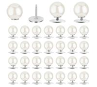 30 Pièces Broches en Perles pour Vêtements 10 mm Boutons de Broche en Perles Détachables Boutons en Perles pour Femmes sans Couture Boches à Boutons en Perles pour Bricolage Chemise Pull