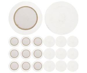 30 Pièces Buzzer Piézoélectrique 35mm en Métal Argenté | Remplacement Facile, Faible Tension, Disque Simple, pour Micros de Contact DIY, Réparateurs et Essais Tactiles