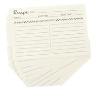 30 Pièces Carte De Recettes De Cuisine Carte De Recettes D'utilisation Quotidienne Ustensiles De Cuisine Fiches De Recettes Et Intercalaires Cartes Vierges Nourriture Papier Kraft OKUMEYR