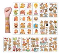30 Pièces Cartoon Capybar Autocollants, Autocollants De Tatouage Temporaires Pour Enfants, Autocollants De Tatouage Imperméables, Autocollants De Tatouage De Décoration De Fête.