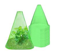 30 PièCes Chapeaux De Plantes En PET Transparent Housse De Protection Des Plantes Chapeaux Pour Plan-Tes Housse De Croissance Des Plantes ProtéGer Les Plan-Tes Contre Les Oiseaux/Le Temps Gel (Vert)
