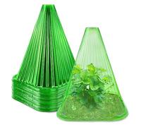 30 PièCes Chapeaux De Plantes en Pet Transparent Housse De Protection des Plantes Chapeaux pour Plan-Tes Housse De Croissance des Plantes ProtéGer Les Plan-Tes Contre Les Oiseaux/Le Temps Gel (Vert)