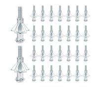 30 Pièces Chevilles Murales Pour Cloisons Sèches, Chevilles Murales, Fixations Murales, Vis D'Expansion, Boulons Muraux, Chevilles Murales Fixes En Métal