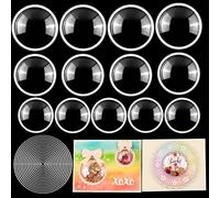 30 pièces Circle Shaker Cues 3 tailles avec 17 pièces/ensemble de cercles en métal matrice de fabrication dies autocollants transparents Dômes dimensionnels pour shaker, création de cartes, artisanat