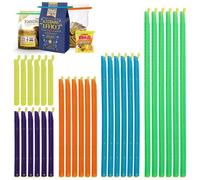 30 Pièces Clip Pinces Fermeture Sachet Alimentaire, 28.5/22.5/18.5/12.5/9 cm, Réutilisables Alimentaire Clip D'étanchéité QIEDOVIEY