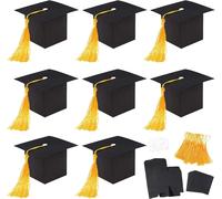 30 Pièces Coiffe De Diplômé Boites Cadeau, Boîte De Décoration De Chapeau De Doctorat Casquette De Célibataire, Félicitations À L'examen 2022réussi, Pour Graduation Accessoires Faveur De Partie