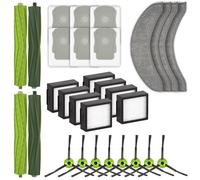 (30 pièces) Combo J7+ pièces de rechange pour iRobot Roomba Combo j7+, Comboj9+, Combo 10 Max, 2 ensembles de brosses à rouleau, 4 serpillères, 8 filtres HEPA, 6 sacs à poussière, 8 brosses Latérales