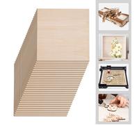30 PièCes Contreplaqué 3mm - Feuilles De Bois De Tilleul 40 X 40cm - Panneau Feuille DéCoupe Laser - Bois Non Traité