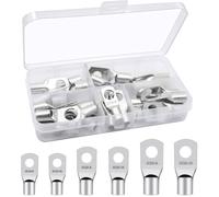 30 Pièces Cosses de Câble,Cosses Electriques,Cosse a Sertir,Cosses à Sertir de Batterie 16mm² 25mm² 35mm² -M8 M10 Ronde à