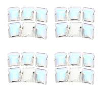 30 Pièces Cristaux à Dos Plat, Rectangulaires en Cristal | Effet Ultra Brillant Transparent, pour Ongles Lors de Fêtes et Mariages, Design Sugarcut, Application Facile