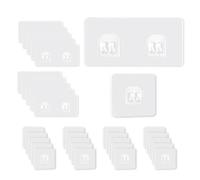30 Pièces Crochets Adhésifs de Rechange, Crochets Muraux Auto-Adhésifs pour Salle de Bain, Panier de Douche, Suspension de Porte Savon de Savon, Sans Perçage (Crochets Simples et Doubles)