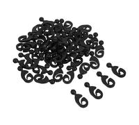 30 Pièces Crochets de Rideaux de Gazebo en Plastique Noir | Clips Discrets, Pose Simple, Finition Lisse, Usage Extérieur pour Camping et Entrée de Tente
