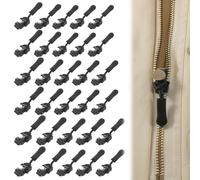 30 Pièces Curseur Fermeture Eclair Clipsable, 3 Tailles Zip Fermeture Eclair, Kit Reparation Fermeture Eclair, pour Vestes,Valises-Détachables-Faciles à Utiliser