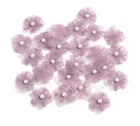 30 pièces d ' appliques de fleurs en tissu à coudre, Light Purple