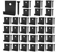 30 pièces de clips de fixation WPC pour les extrémités, clips de démarrage à fixation cachée pour les planches avec vis autotaraudeuses, accessoires de bricolage (noir)
