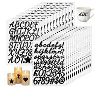 30 Pièces de Gommettes Autocollants Alphabet Noir avec Chiffres Format 1 Pouce pour DIY Décoration Tasse Téléphone Ordinateur Boîte aux Lettres