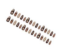 30 pièces de points Vintage, motifs floraux 3D, embellissements de perles dorées ABS pour un port rapide, ongles rétro à pois