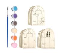 30 Pièces De Portes En Bois Féeriques, 6 Peintures, Porte Féerique, Porte Féerique, Ornements Créatifs, Ornements De Porte Vierges, Décorations Diy