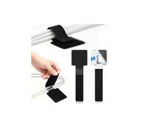 30 pièces de Supports de câble, Organiseur de câble Auto adhésif, attache cable adhesif, cable management bureau, attache de cable, attache cable pour PC TV Bureau Table de Nuit