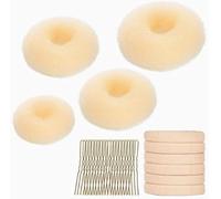 30 Pièces De Tondeuses À Cheveux Beiges, Outils À Tête Sphérique, Style De Salon De Coiffure Solide, Bandes De Cheveux Élastiques, Accessoires De Cheveux De Banquet De Mariage.