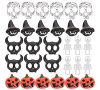 30 Pièces Décoration D'ongles Alliage Noir, Célébration Halloween | Breloques pour Nail Art, Style Créatif et Délicat, Usage Professionnel, pour Femmes, Faux Ongles