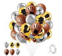 30 Pièces Décorations Détective - Ballons et Toppers pour Fête Mystérieuse