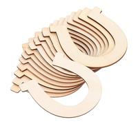 30 Pièces Découpages en Bois Brut de Fer à Cheval | Bois Beige, Surface Lisse et Non Traitée, Ornements de Fête Rustiques, Décor Maison