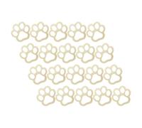 30 Pièces Découpes en Bois Non Finies Patte de Chien, DIY, Noël | Bois Lisse sans Échardes, Surface Vierge à Décorer, Étiquettes pour Présents, Paquet de Fête et Événements D’adoption