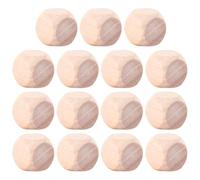 30 Pièces Dés en Bois Brut 6 Faces, Blocs Vierges