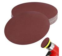 30 Pièces Disque de Ponçage, 180mm Disque Poncage,Grain 60 Papier Sable Rond,Disques De Ponçage, No Trou, Pour Ponceuse Stationnaire à Bande Et à Disques, Pour Meulage Fraisage Gravure
