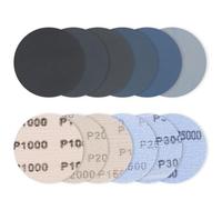 30 Pièces Disques de Ponçage 75mm, Disques Abrasifs Ponceuse Ronds, Papier de Verre Sec à l'eau, Papier a Poncer Polissage pour Métal Bois Voiture, Grain 1000 1500 2000 2500 3000 5000