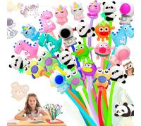 30 Pièces écrivain Gel, Stylos Cool, Stylos Animaux, Figet Stylo, écrivain De Gel Drôle avec Modèle De Dessin Animé pour L'école, Fête d'anniversaire des Enfants De Givew