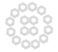 30 Pièces Écrous Autobloquants Hexagonaux M6 en Nylon Blanc